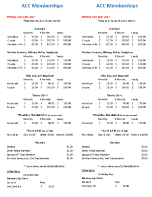 Membership Rates